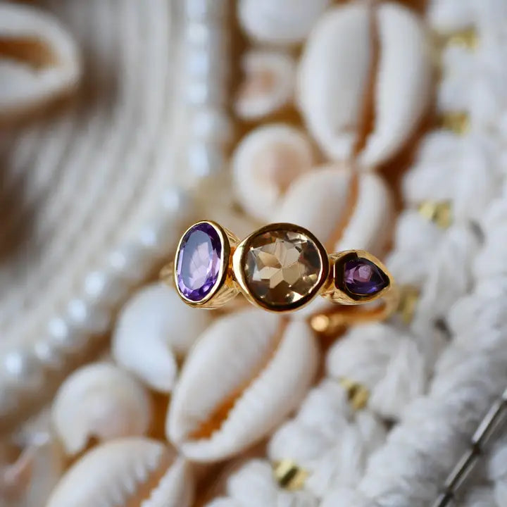 Amethyst und Citrin größenverstellbar