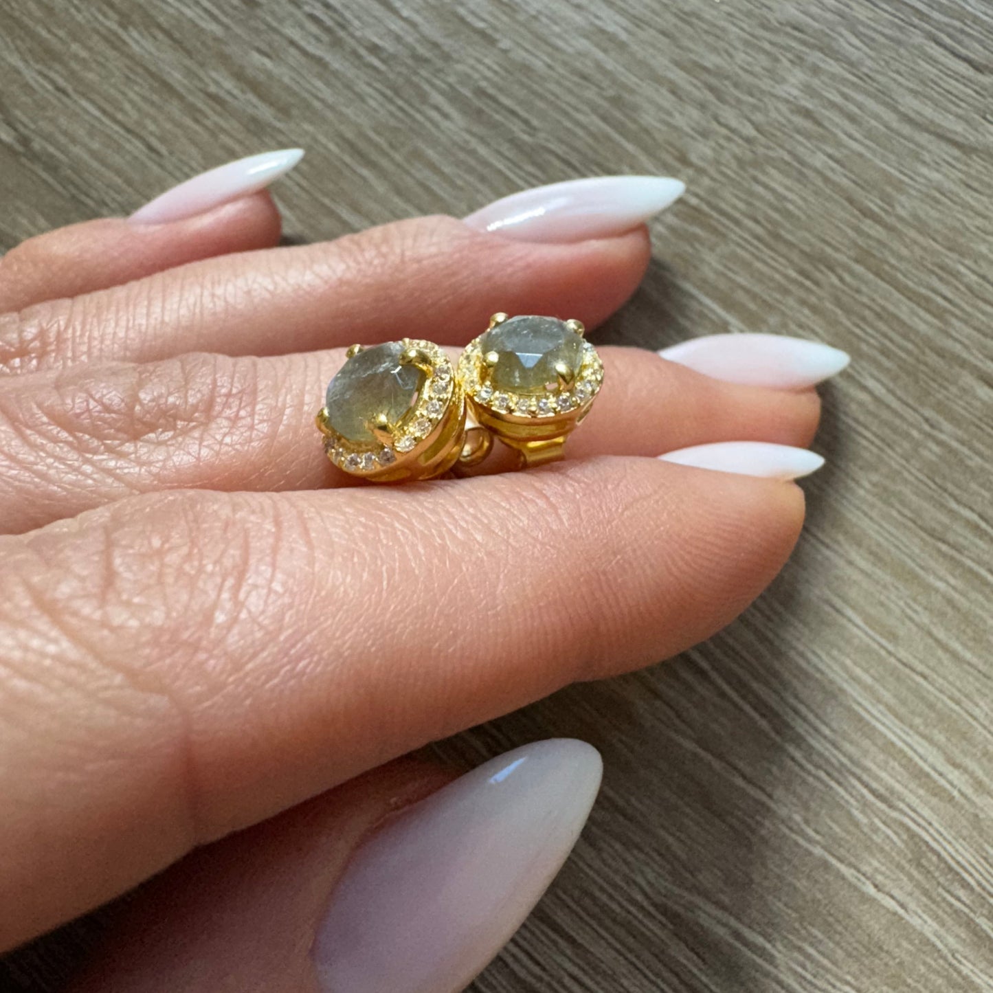 Ohrstecker Labradorit