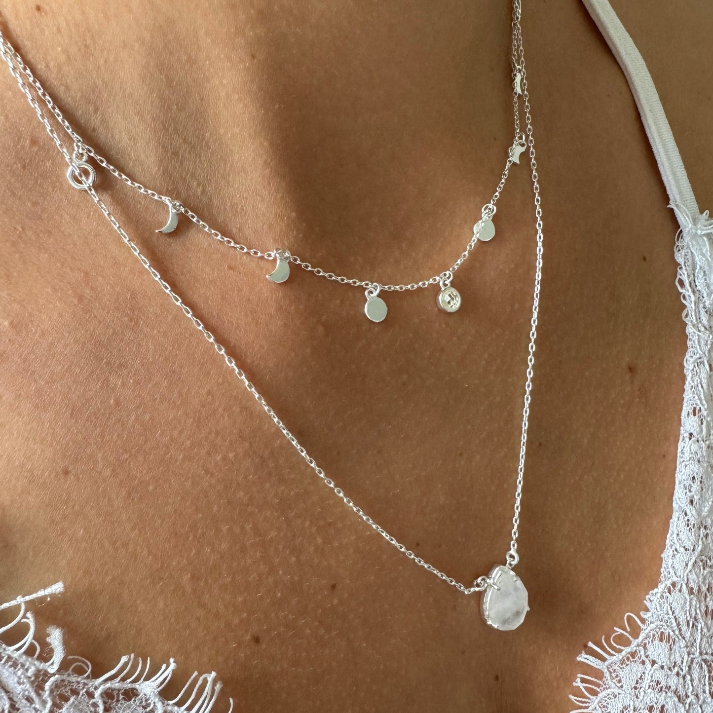 Mondzykluskette gold