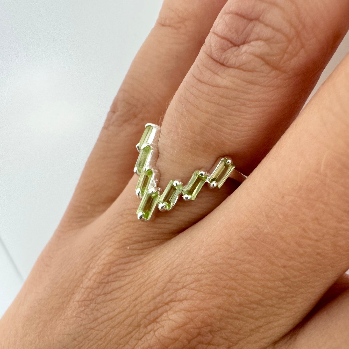 Ring Peridot silber