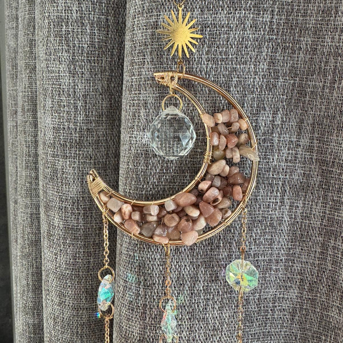 Sonnenfänger mit Pfirsich Mondstein