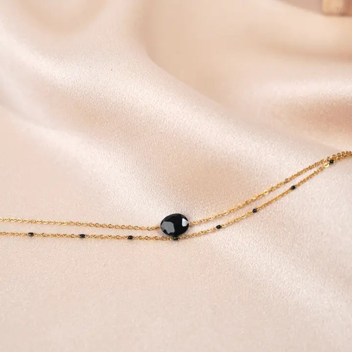 Doppelreihiges Armband Onyx