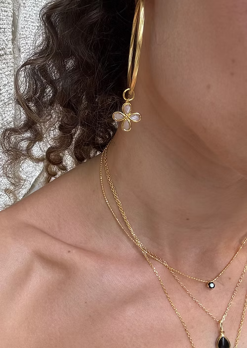 Creole mit Mondsteinanhänger