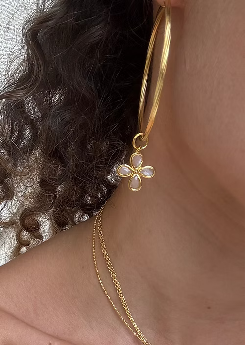 Creole mit Mondsteinanhänger