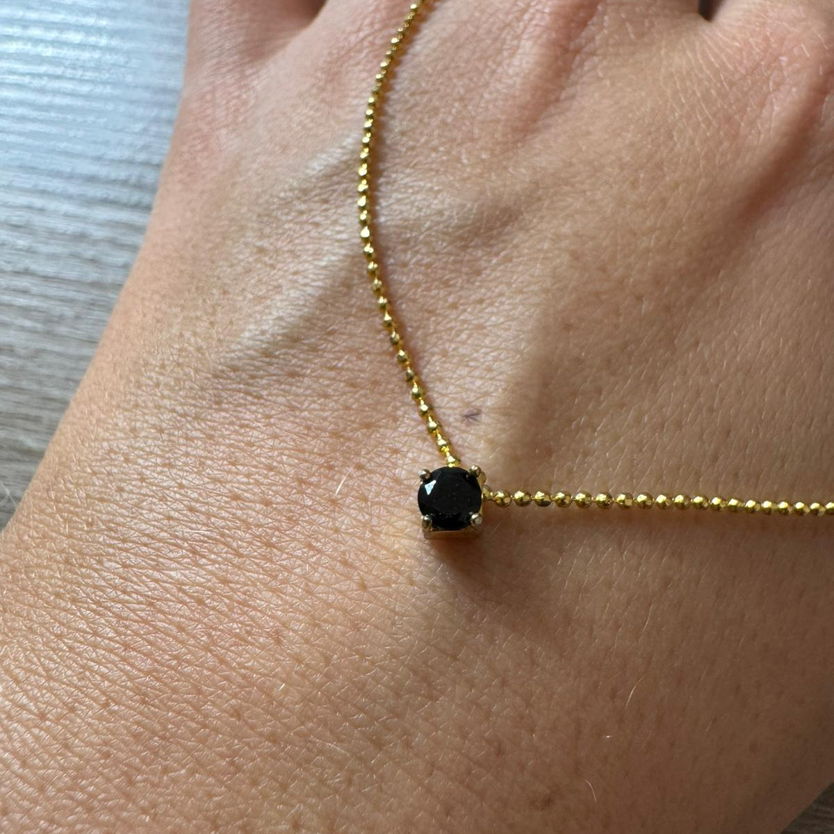 Diamant schwarzer Turmalin gold