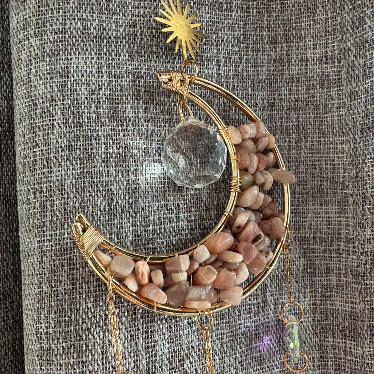 Sonnenfänger mit Pfirsich Mondstein