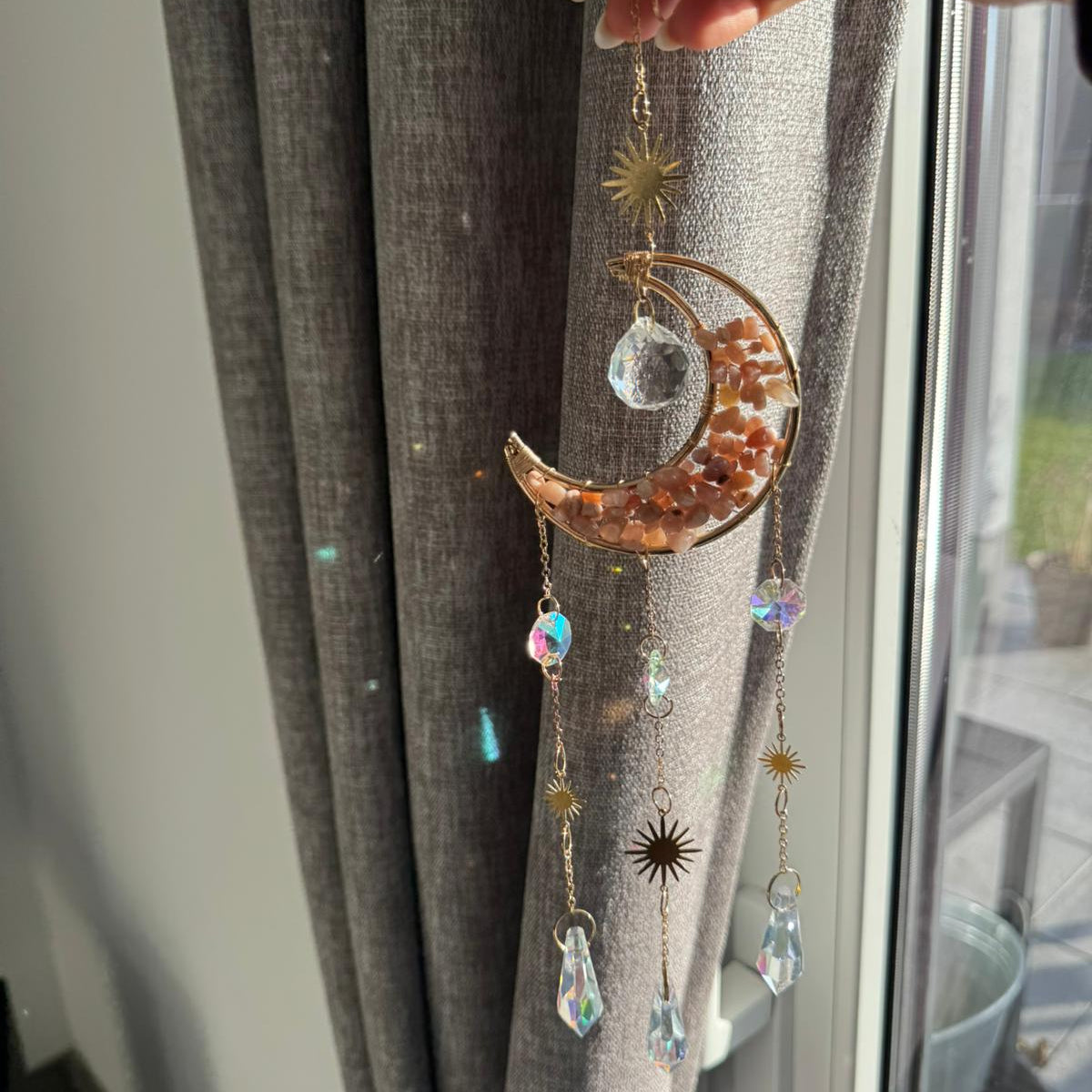 Sonnenfänger mit Pfirsich Mondstein