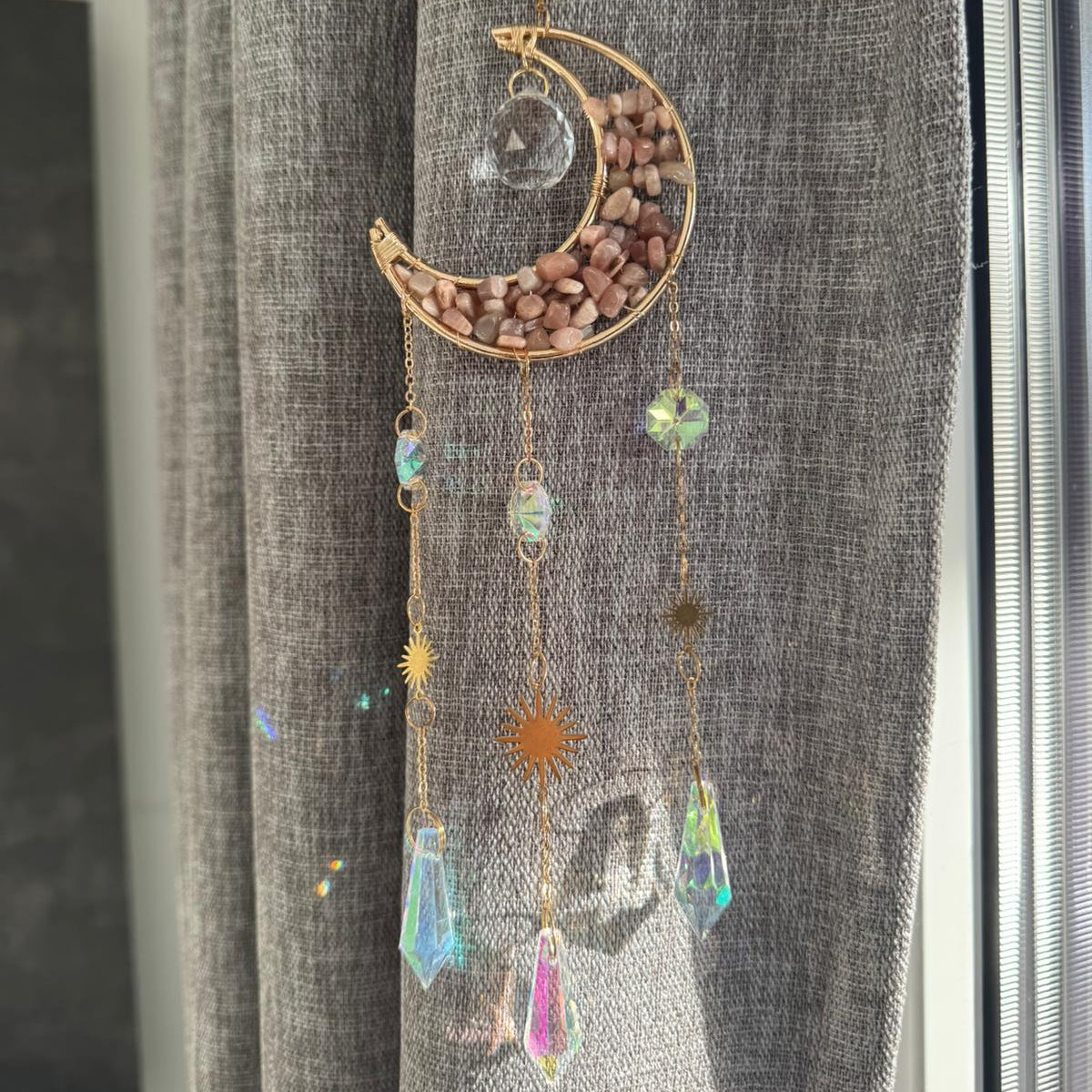 Sonnenfänger mit Pfirsich Mondstein